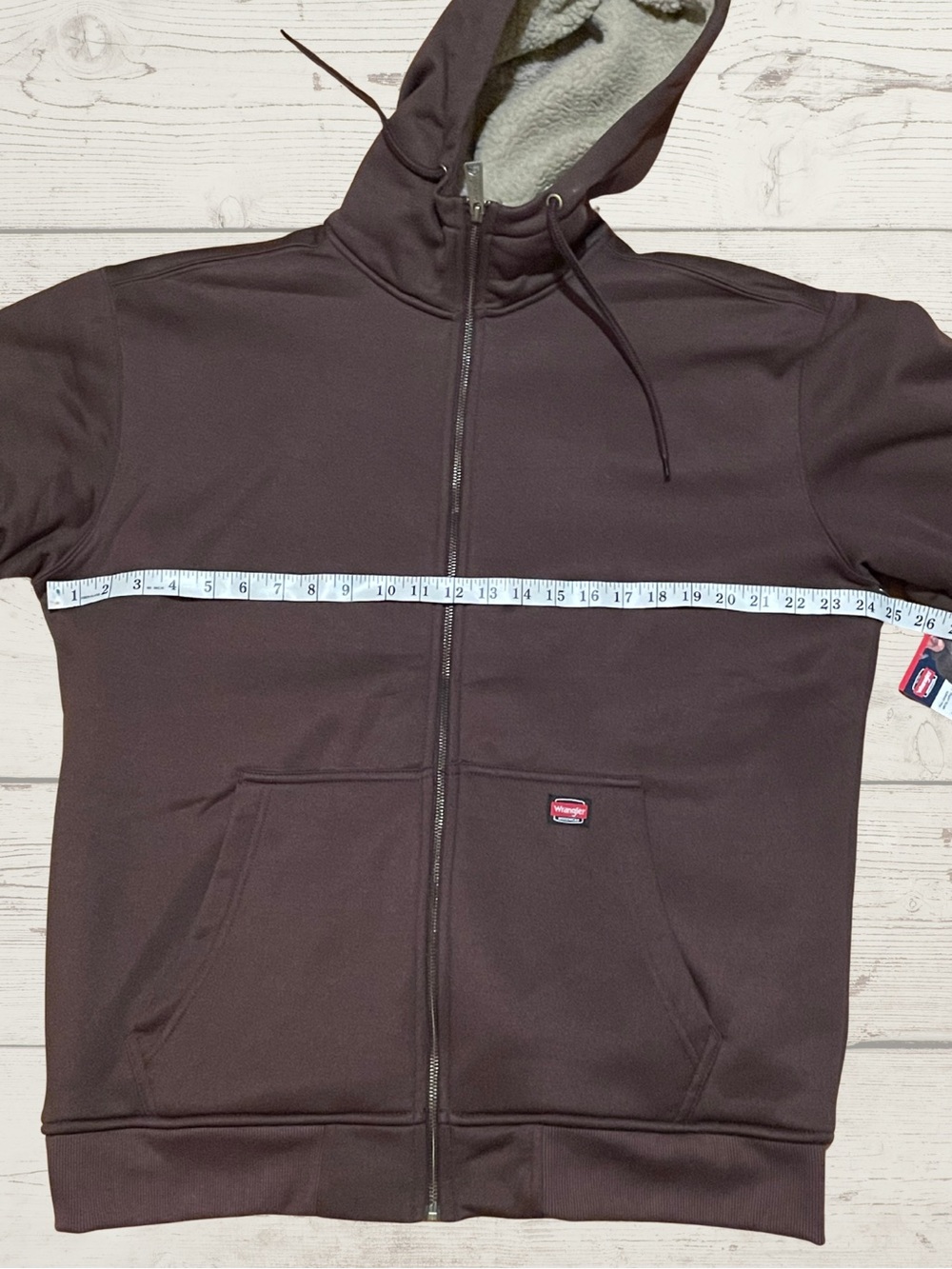 NWT WRANGLER Men's L Heavyweight Sherpa Lined Fleece Jacket Java Brown WW65206 - Picture 11 of 15